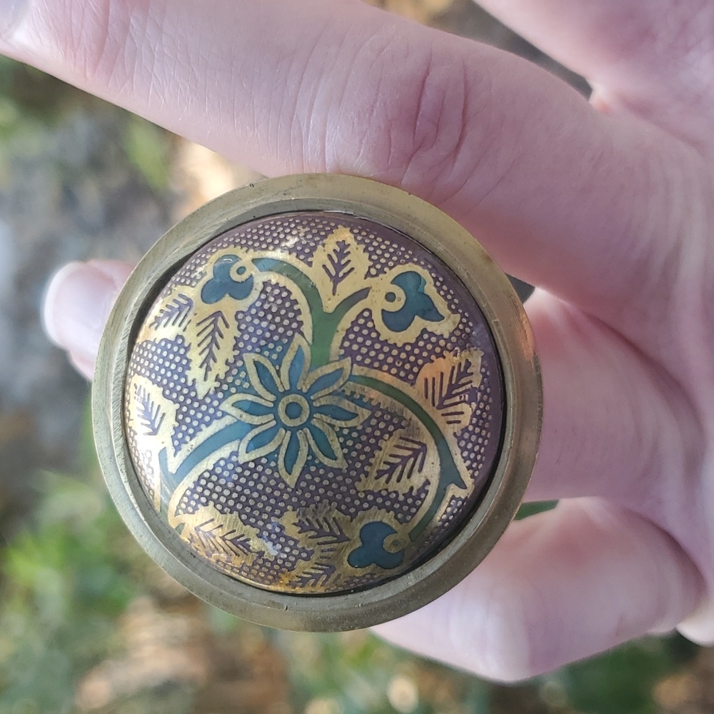 New Huge Tribal 925 Silver Bronze Dome Adjustable Ring.